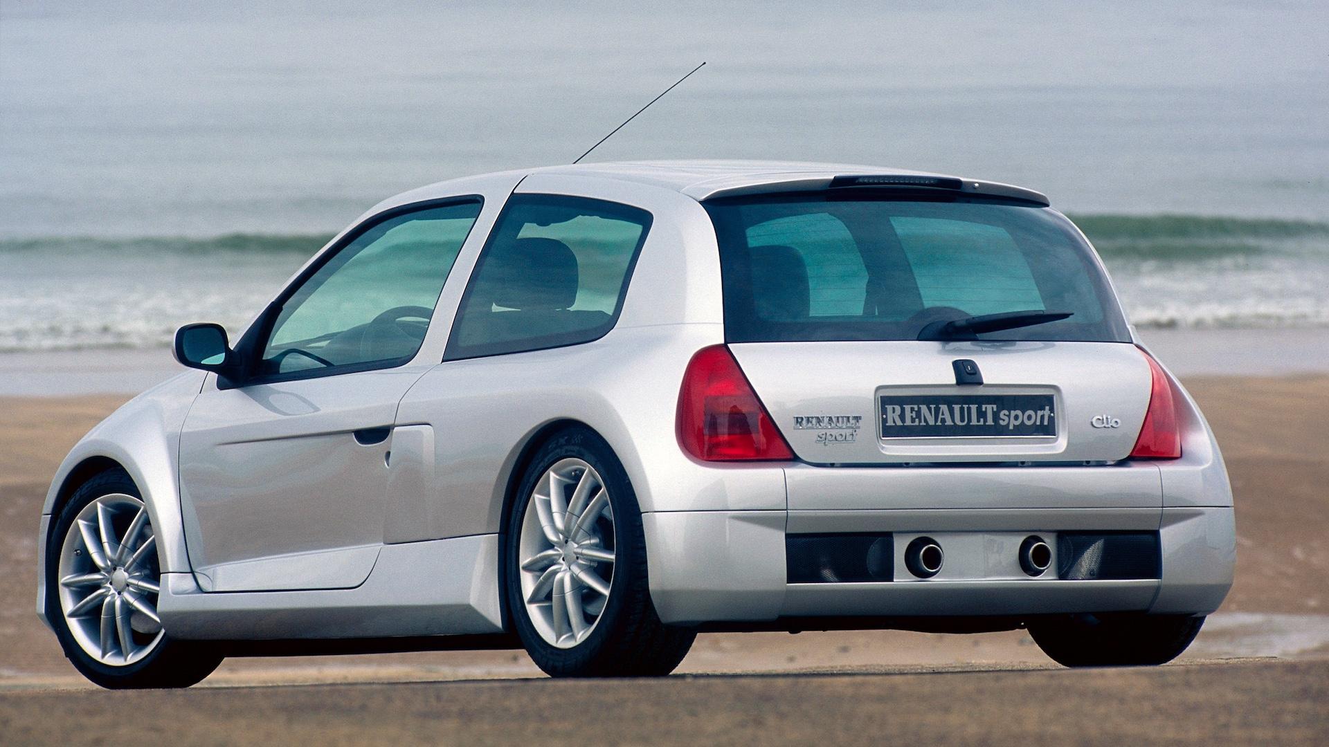 Renault Clio Renault Sport V6 Concept (1999) grijs zijkant links schuin achter
