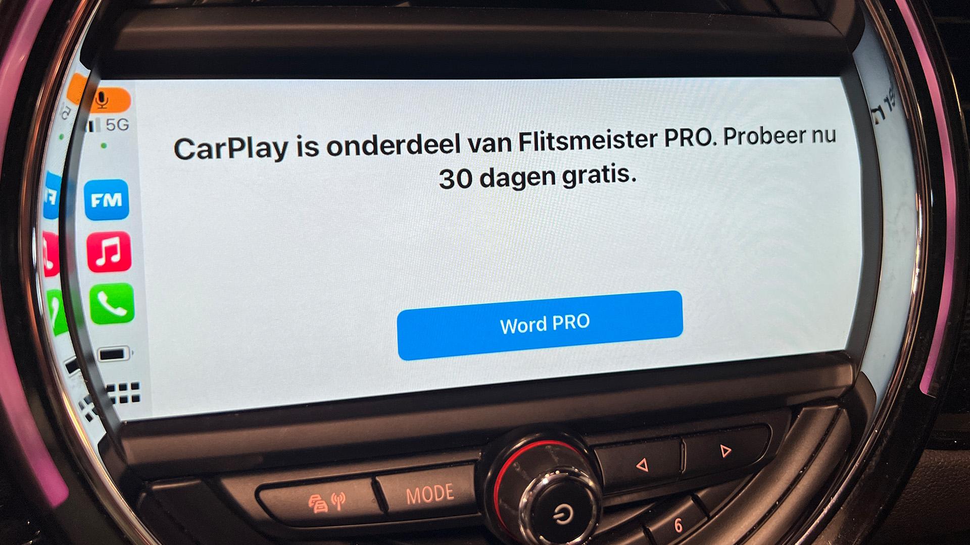 Flitsmeister Por navigatie op Apple CarPlay