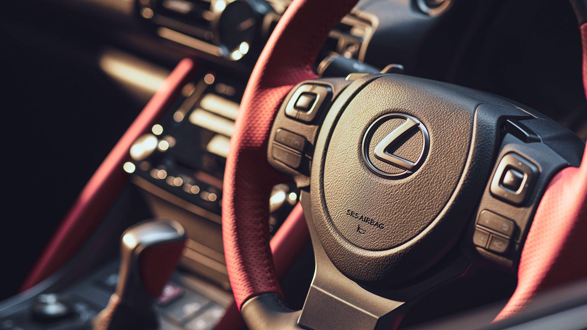 Lexus IS500 Climax Edition (SE30) grijs (2025) interieur dashboard stuurwiel
