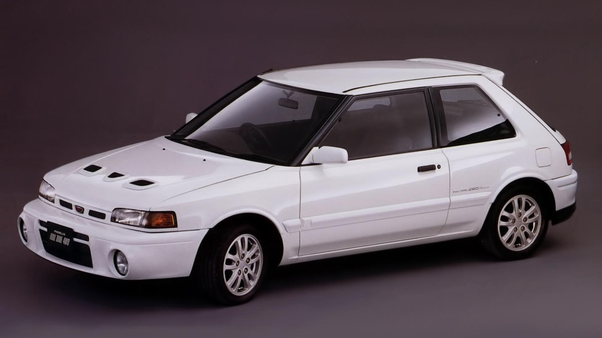 Mazda Familia 323 GT-R (BG) wit (1994) zijkant links schuin voor