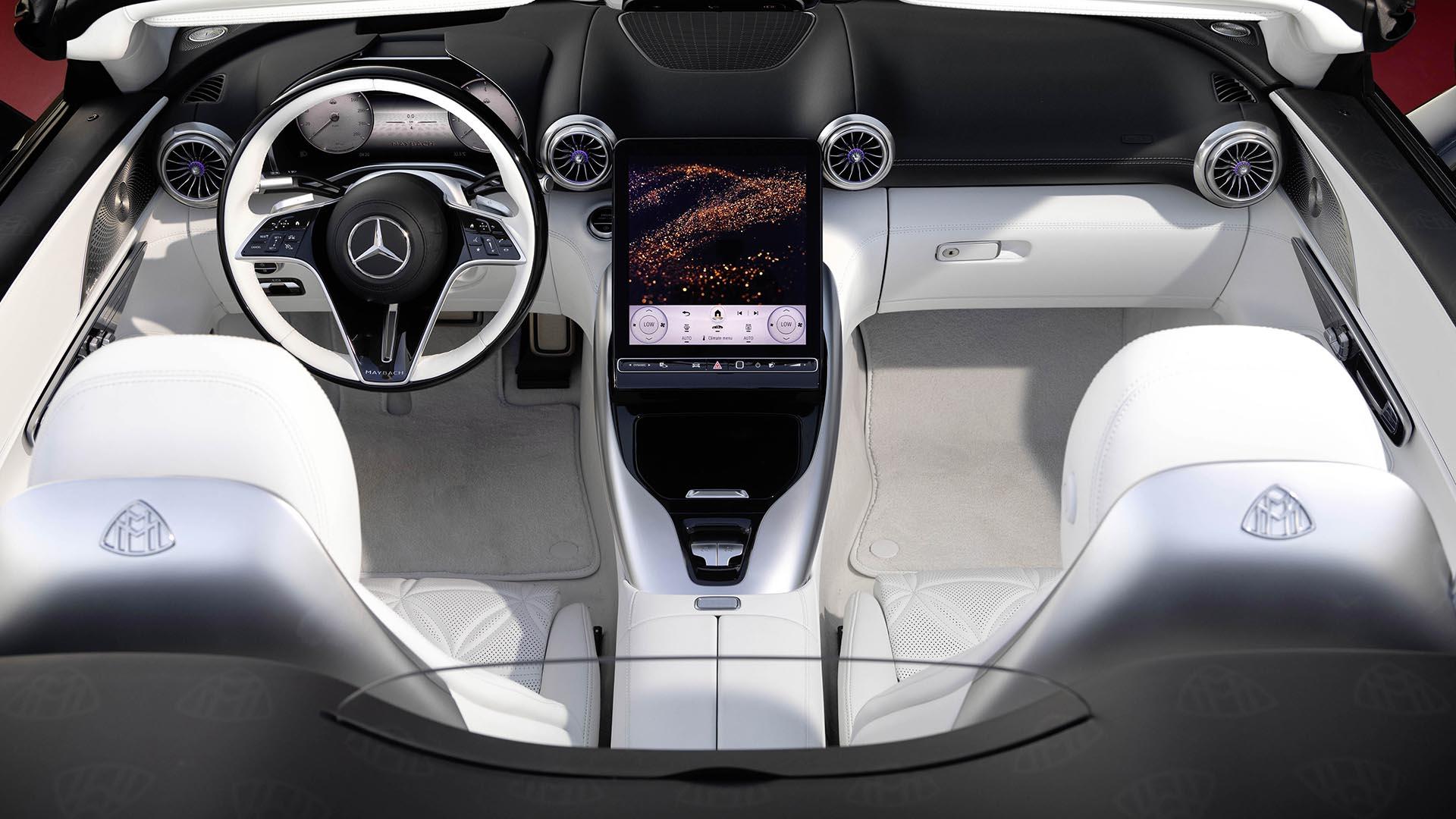 Mercedes Maybach SL 680 Monogram Series (R232) rood (2025) interieur dashboard hoog