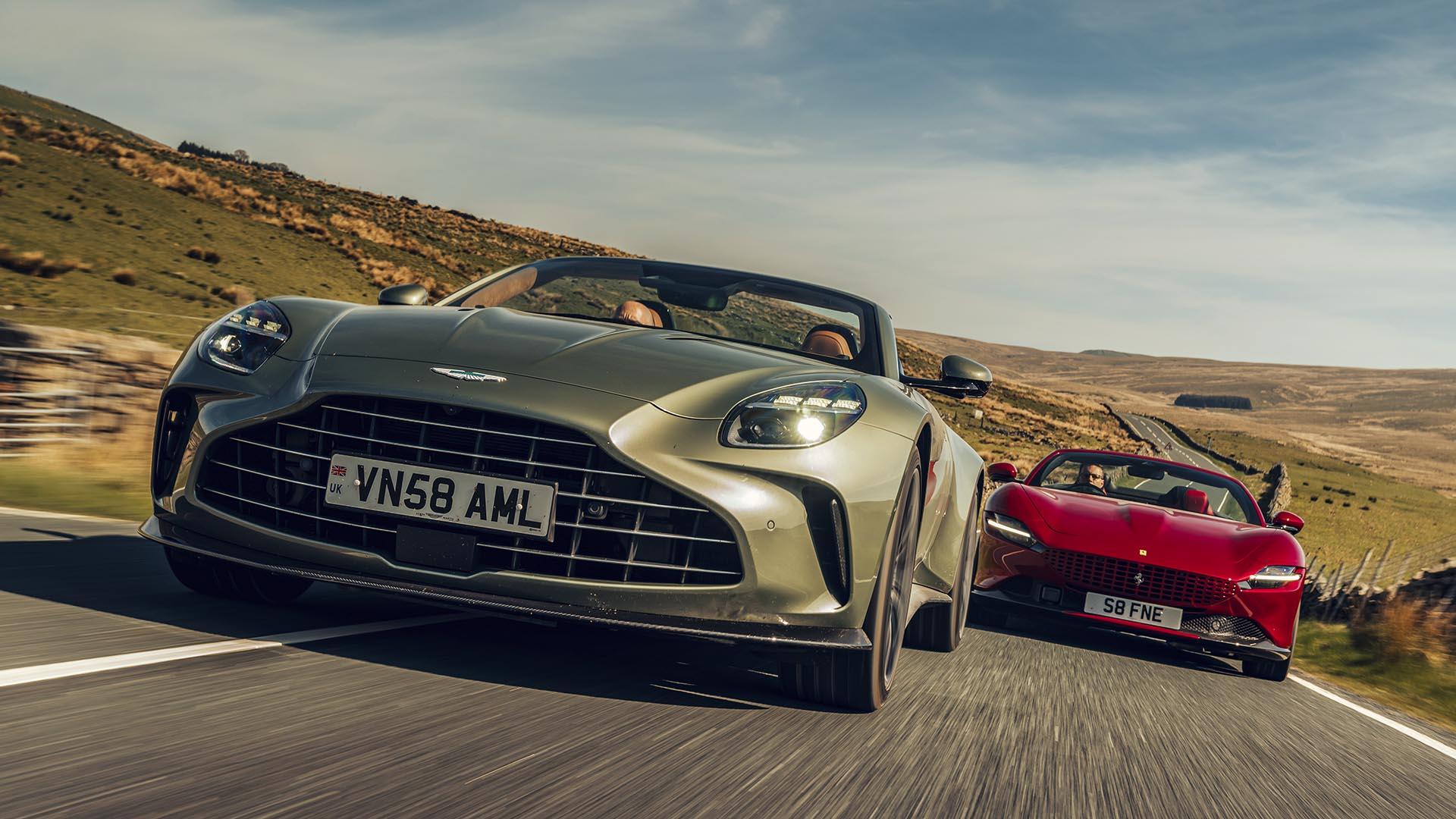 Topgear Magazine 241 Contenido: Aston Martin Vantage Roadster vs Ferrari Roma Spider