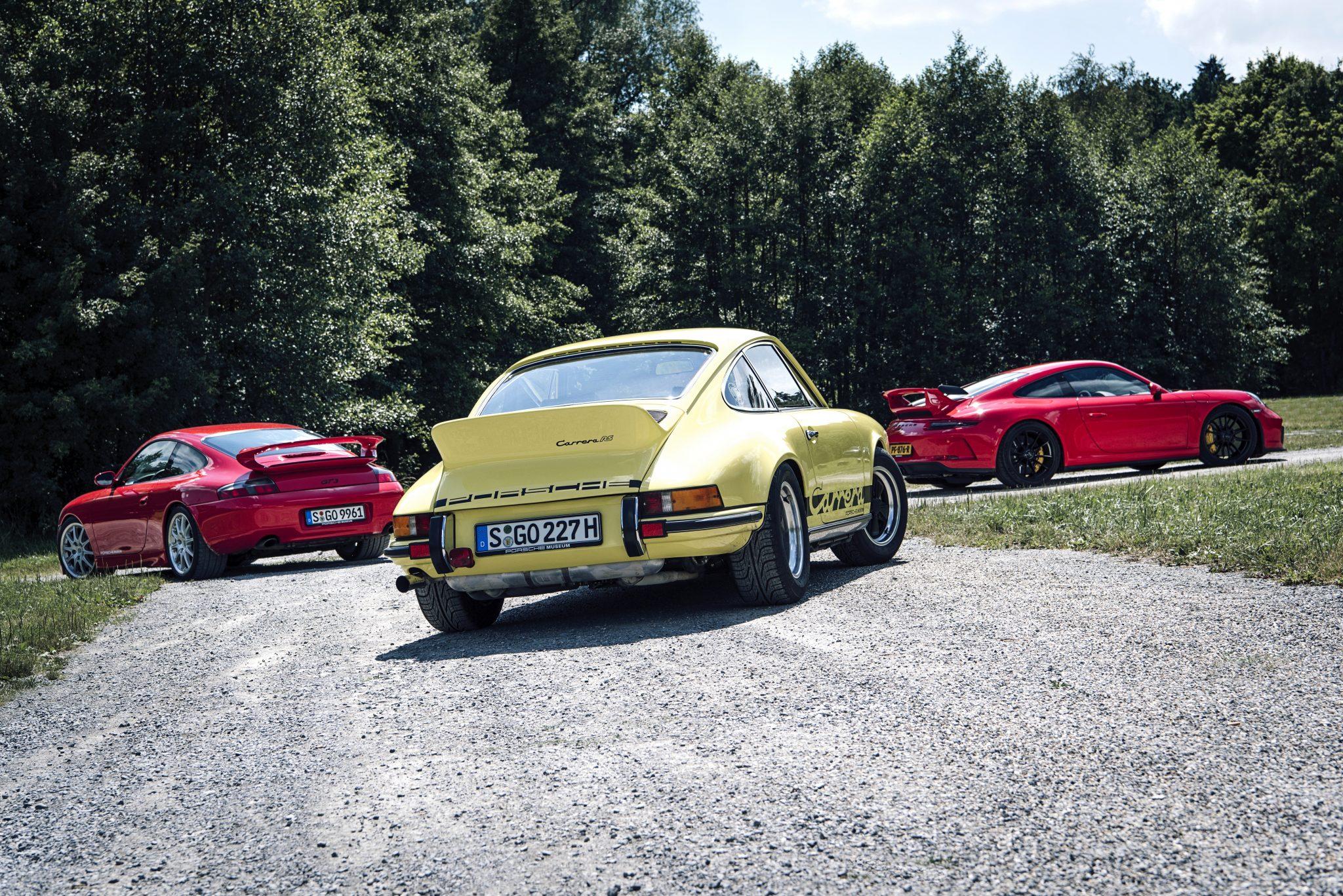 Carrera RS 2.7 vs 996 GT3 vs 991.2 GT3