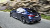 Chris Harris in de Alfa Romeo Giulia Quadrifoglio