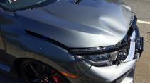 De Honda Civic Type R crasht