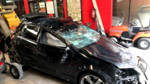 Audi RS 3 crasht met 200 km/u