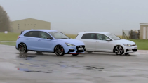 Hyundai i30 N vs VW Golf GTI op het circuit