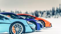 Sneeuwfun met de Lamborghini, Mclaren en de Honda