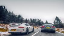 Audi R8 RWS vs Porsche 911 GT3 (2018)