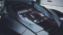 Zwarte Ferrari 488 Pista v8 turbo