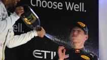 Max Verstappen Lewis Hamilton Champagne