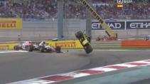 Nico Hulkenberg over de kop tijdens GP van Abu Dhabi