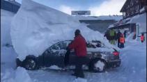 Audi met laagje sneeuw