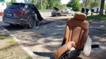 Audi Q7 Crash doormidden Rusland