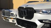 grille van de BMW X7 op BMW 3-serie