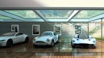 Aston Martin Mancave met DB4 Zagato en Valkyrie