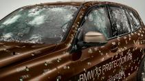 Gepantserde BMW X5 beschoten Protection VR6 schade
