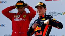 Max Verstappen na de overwinning in Oostenrijk