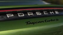 Porsche Taycan Turbo S Badge groen
