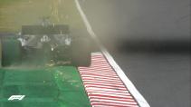 Lewis Hamilton uitkomen Degner 2 GP van Japan