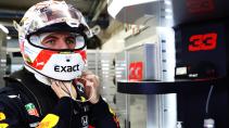 Max Verstappen GP van Brazilië 2019 in pitbox