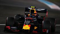 Alexander Albon voor detail donker GP van Abu Dhabi 2019