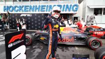 Max Verstappen GP van Duitsland bij parc fermé
