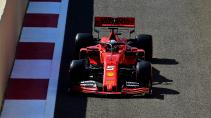 Sebastian Vettel recht boven GP van Abu Dhabi 2019