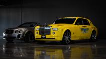 Autobahn Alliance auto-opslag Rolls-Royce Phantom geel Bentley Continental