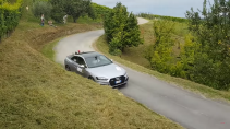 Audi RS 5 vlak voor crash