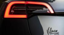 Tesla Model 3 Vilner detail achterlicht met Vilner badge