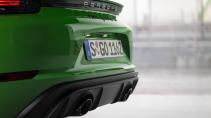 Porsche 718 Cayman GTS 4.0 zescilinder uitlaten achterbumper