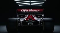 Alfa Romeo F1 auto voor 2020 recht achter