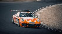 Porsche 911 GT3 Cup op Circuit Zandvoort in Audi S-bocht