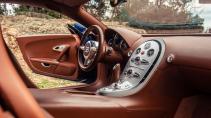 Interieur Bugatti Veyron met bruin leer