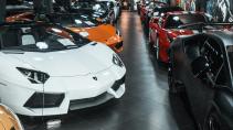 Lamborghini Aventador in showroom
