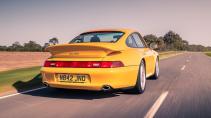 Achterkant Porsche 911 Turbo 993 (1995) (geel)
