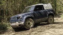 Land Rover Defender 90 Commercial (grijs kenteken) offroad