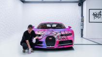 Afrojack laat Bugatti Chiron met graffiti
