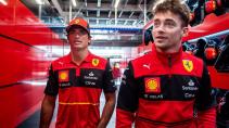2e vrije training van de GP van Australië 2022 Carlos Sainz en Charles Leclerc