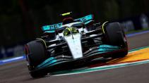 1e vrije training van de GP van Miami 2022 Lewis Hamilton
