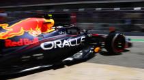 Sergio Perez in de Red Bull RB18 3e vrije training van de GP van Spanje 2022