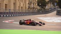 Charles Leclerc in Bakoe in de Ferrari