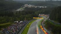 verregend circuit Spa-Francorchamps van bovenaf