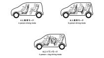 Honda Wow concept schets van indeling