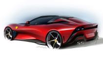 Ferrari SP51 tekening schuin achter