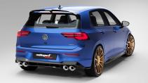 Volkswagen Golf R Oettinger pakket blauw schuin achter in studio
