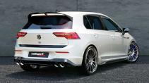 Volkswagen Golf R Oettinger pakket wit stilstaand schuin achter