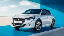 Peugeot e-208 schuin voor