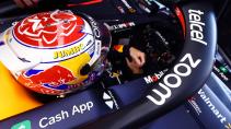 1e vrije training van de GP van Nederland 2022: Max Verstappen helm